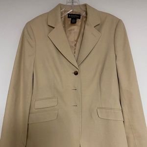 Brooks Brothers Women’s Tan Boyfriend Fully Lined Blazer Size 10